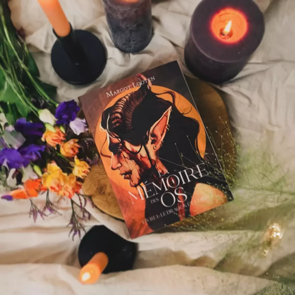 Photo mis en scène de la ouverture du roman La Mémoire des os de Margot Looten