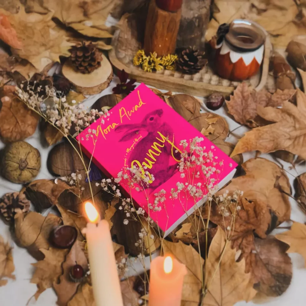 Couverture du roman Bunny de Mona Awad, un livre mêlant conte de fées, horreur et satire sociale.